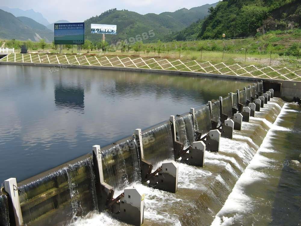 平谷灰色景观瀑布液压钢坝