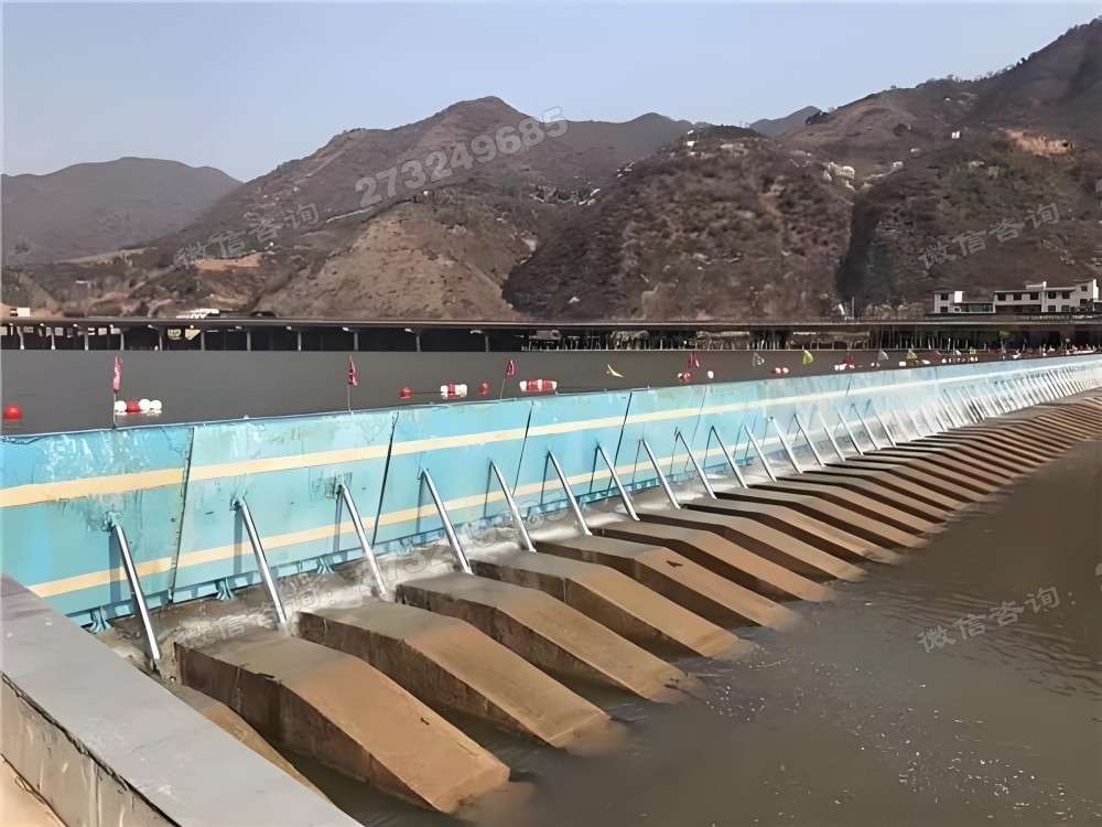 华阴蓝黄条纹液压钢坝