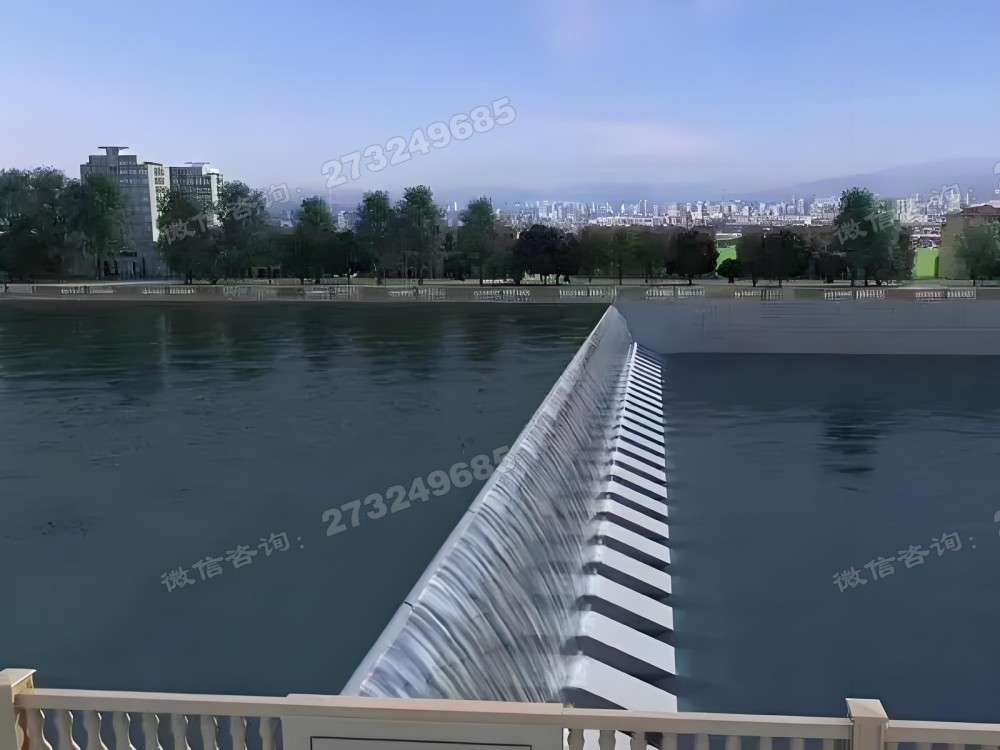 米脂县白色城市景观瀑布液压钢坝