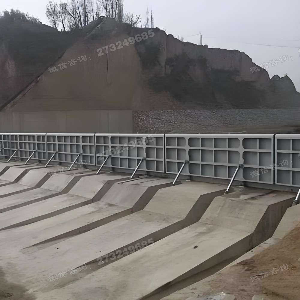 灰色山区施工液压钢坝